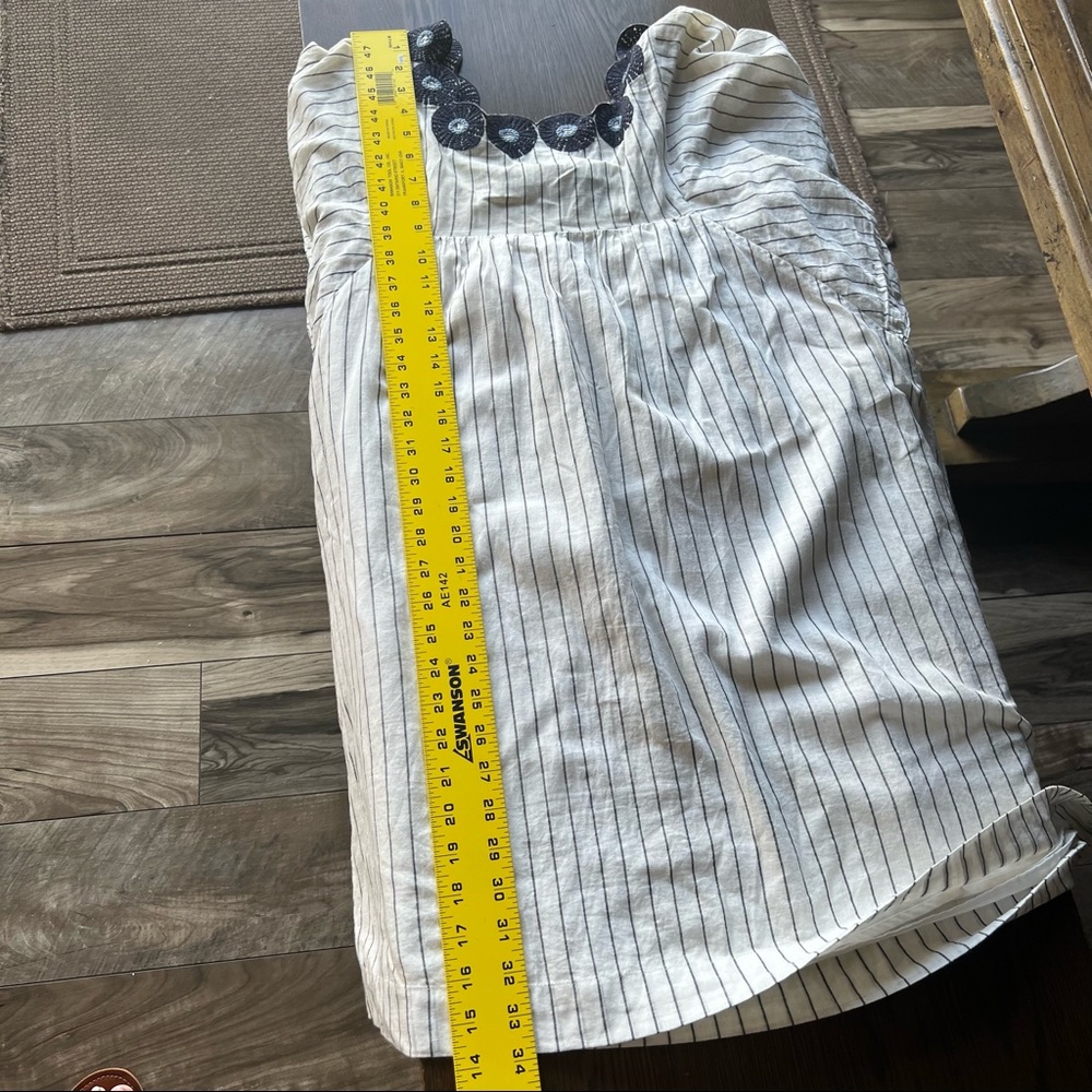 MADEWELL Embroidered Butterfly Dress in Stripe|lightweight striped cotton|medium - Picture 5 of 8